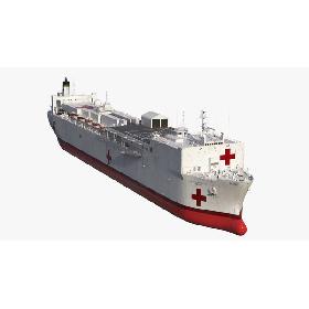 USNS Mercy T AH 19 Hospital Ship 3D model